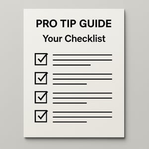 Pro Tip Guide Your Checklist make it more professional and less cartoonish
